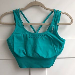 Teal GYMSHARK Energy Seamless Sports Bra